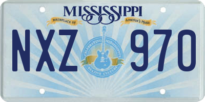 MS license plate NXZ970