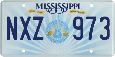 MS license plate NXZ973