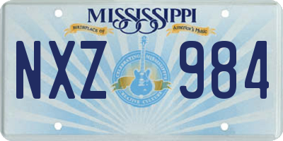 MS license plate NXZ984