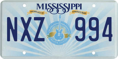 MS license plate NXZ994