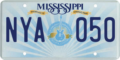 MS license plate NYA050