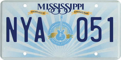 MS license plate NYA051
