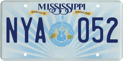 MS license plate NYA052