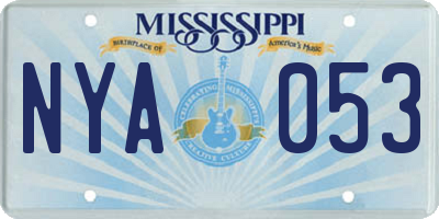 MS license plate NYA053