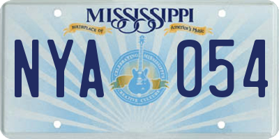 MS license plate NYA054