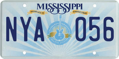 MS license plate NYA056