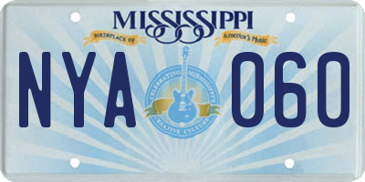 MS license plate NYA060