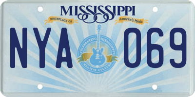 MS license plate NYA069