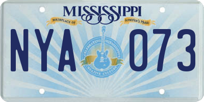 MS license plate NYA073