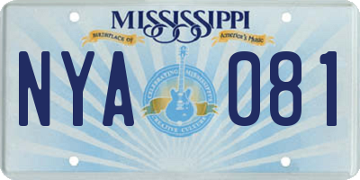 MS license plate NYA081