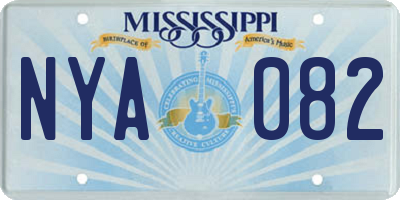 MS license plate NYA082