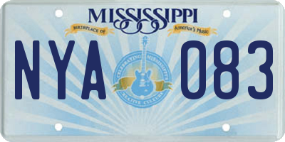MS license plate NYA083