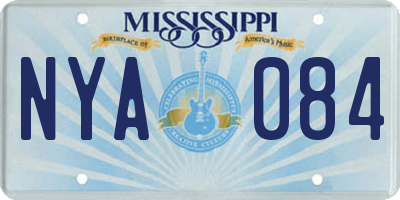 MS license plate NYA084