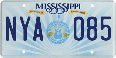 MS license plate NYA085
