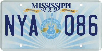 MS license plate NYA086