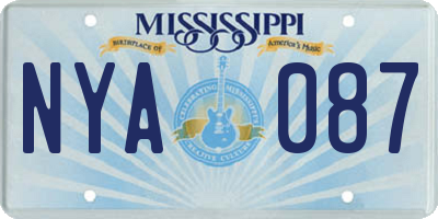 MS license plate NYA087