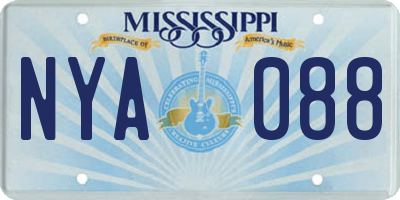 MS license plate NYA088