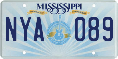MS license plate NYA089