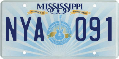 MS license plate NYA091
