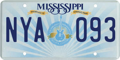 MS license plate NYA093