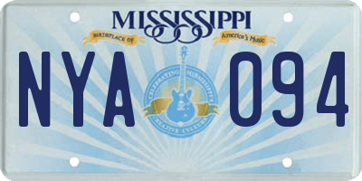 MS license plate NYA094