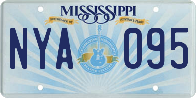 MS license plate NYA095