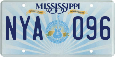 MS license plate NYA096