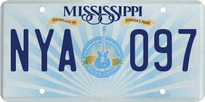 MS license plate NYA097
