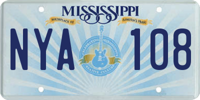 MS license plate NYA108