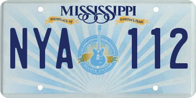 MS license plate NYA112