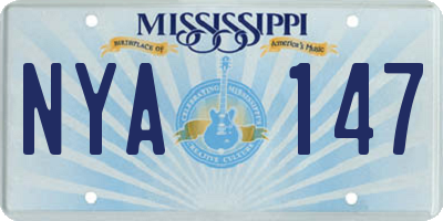 MS license plate NYA147