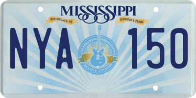 MS license plate NYA150