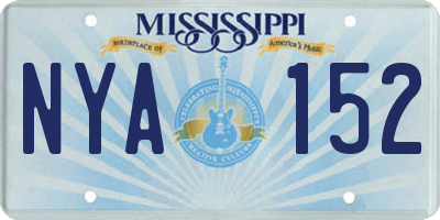MS license plate NYA152