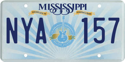 MS license plate NYA157