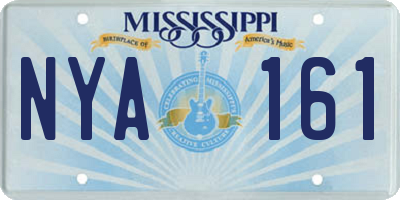 MS license plate NYA161