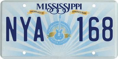 MS license plate NYA168