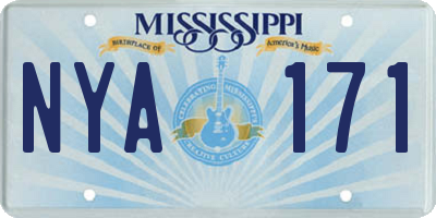 MS license plate NYA171