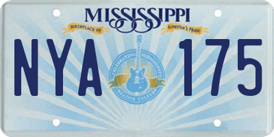 MS license plate NYA175