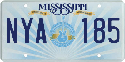MS license plate NYA185