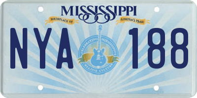 MS license plate NYA188