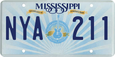 MS license plate NYA211