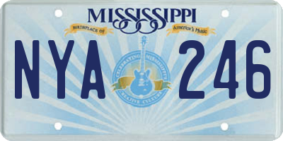 MS license plate NYA246