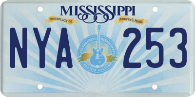 MS license plate NYA253