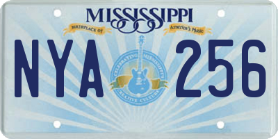 MS license plate NYA256