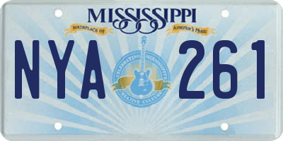 MS license plate NYA261