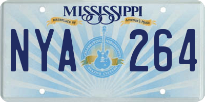 MS license plate NYA264