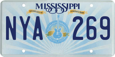 MS license plate NYA269