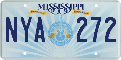MS license plate NYA272