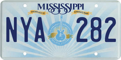 MS license plate NYA282