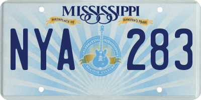 MS license plate NYA283